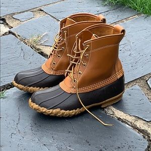 LL Bean Vintage Lace Up Bean Duck Boots Popular